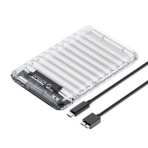 Kieszeń obudowa na dysk 2139U3-V1 2.5'' HDD / SSD USB Micro-B 5Gb/s - przezroczysta