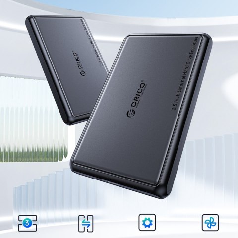 Kieszeń obudowa na dysk DDL25-C3 2.5'' HDD / SSD USB-C 5Gb/s - czarna