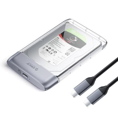 Kieszeń obudowa na dysk TX25C3 2.5'' HDD / SSD USB-C 5Gb/s - przezroczysta
