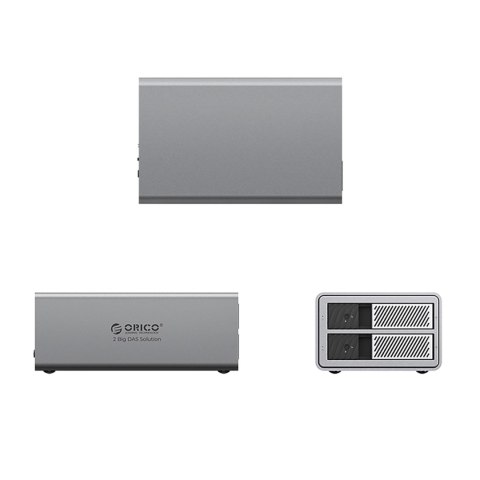 Macierz dyskowa 9828RU3 z kontrolerem RAID na 2 dyski 2.5'' / 3.5'' SATA HDD / SSD - szara