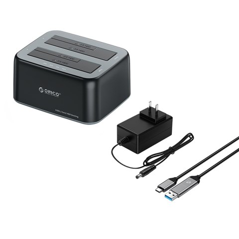 Stacja dokująca 6829C3 na 2 dyski 2.5'' / 3.5'' SATA HDD / SSD - czarna