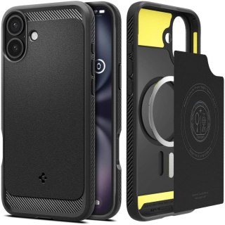Etui plecki do iPhone 16 Rugged Armor MagSafe - czarne
