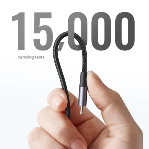 Kabel przewód Lightning - USB-C MFi 1.5 m - szary