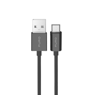 Kabel przewód USB-A - microUSB TPE 12W 2m - czarny