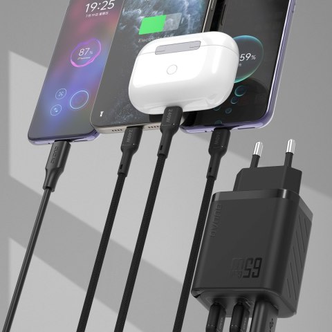 Ładowarka sieciowa A29 GaN USB-C USB-A 65W - czarna
