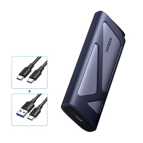 Obudowa na dysk M.2 NVMe/SATA SSD - srebrna