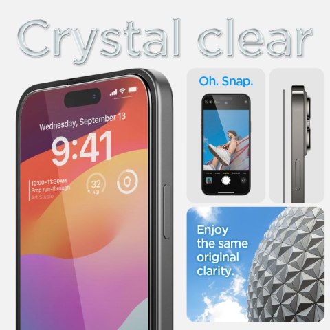 Szkło hartowane ochronne na iPhone 15 Glas.tR EZ Fit FC - czarne