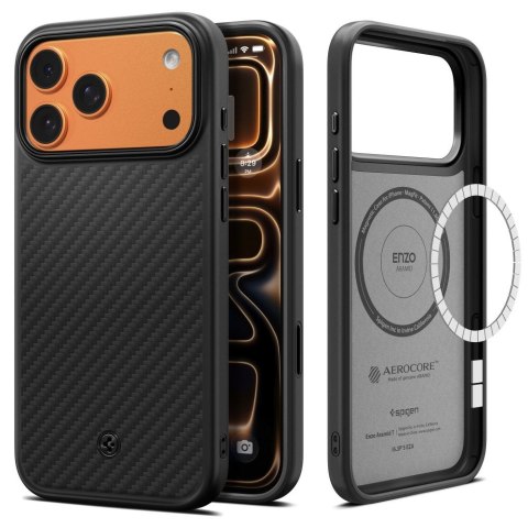 Etui pokrowiec case na iPhone 17 Pro Max MagSafe - czarne