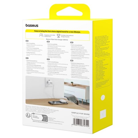 Ładowarka sieciowa Palm 20W USB-C USB-A - biała