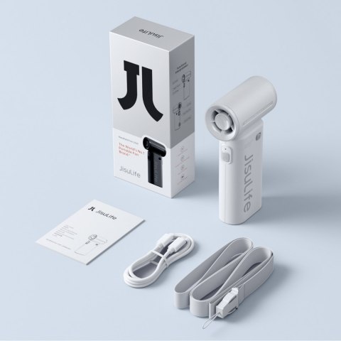 Mini dmuchawa wiatrak wentylator przenośny USB-C 3600mAh - szary