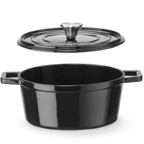 Garnek żeliwny emaliowany owalny 3.7 l 317x240x105 mm