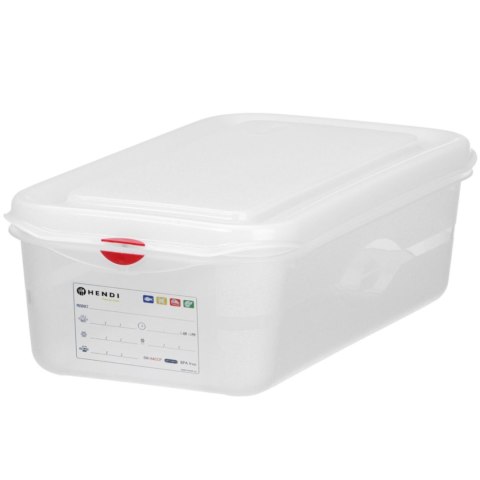 Pojemnik spożywczy GN 1/3 z etykietą pokrywką 2.5 l 325x176x65 mm