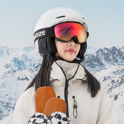 Gogle narciarskie dziecięce nieparujące UV400 M/L - czarne