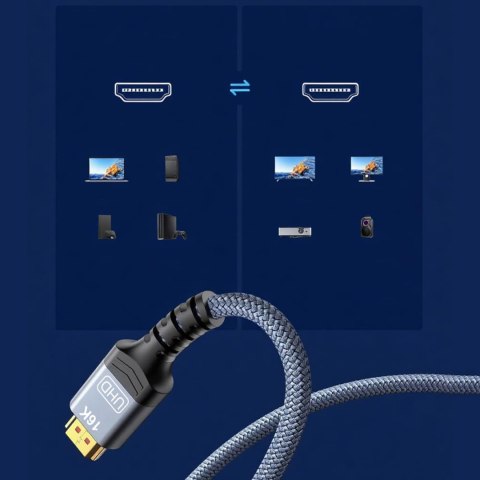 Kabel przewód DisplayPort z ceryfikatem VESA 80 Gb/s 16K HDR HDCP DSC 3m - czarny