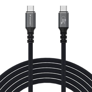 Kabel przewód Thunderbolt 4 USB-C 240W 4K 1.5m - czarny