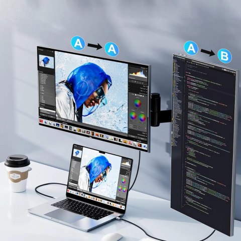 Kabel przewód USB-C - HDMI 4K 60Hz 1.8m - czarny