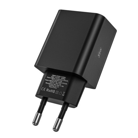 Ładowarka sieciowa C35W 2x USB-C z kablem USB-C - iPhone Lightning - biała
