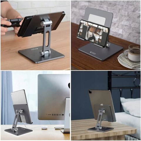 Podstawka uniwersalna na tablet do 13'' - szara