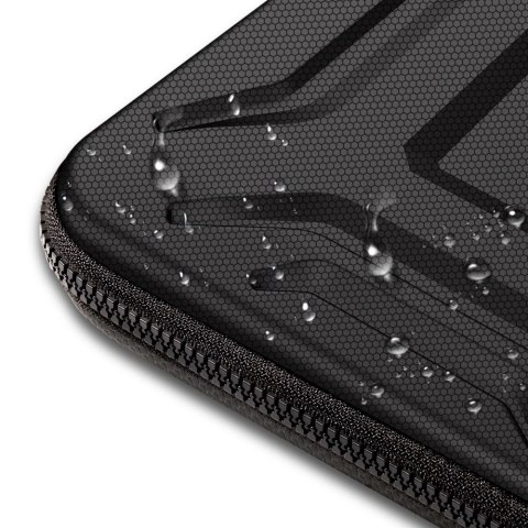Pokrowiec etui usztywniane wodoodporne na laptopa 15-16'' - czarny