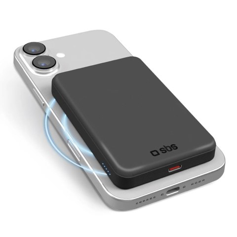 Powerbank bezprzewodowy Mag Power Qi2 5000 mAh MagSafe USB-C PD 20W- czarny