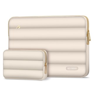 Torba pokrowiec Puffy na laptop tablet 13-14'' + etui na akcesoria - beżowy