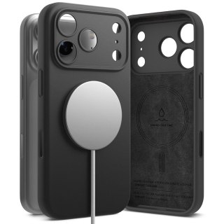 Etui plecki na iPhone 17 Pro Max Silicone Magnetic MagSafe - czarne