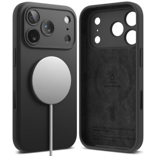 Etui plecki na iPhone 17 Pro Max Silicone Magnetic MagSafe - czarne