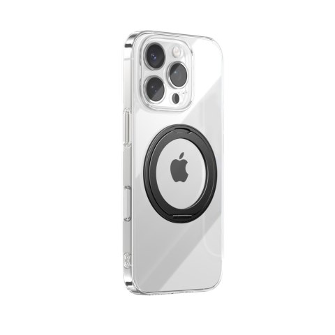 Etui pokrowiec z ringiem-podstawką 360 na iPhone 16 Pro Max MagSafe - czarne