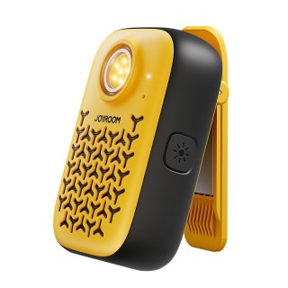Głośnik przenośny z latarką magnesem klipsem Bluetooth IP67 - żółty
