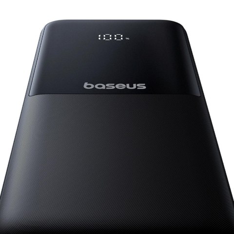 Powerbank 10000mAh 22.5W z wyświetlaczem kablami USB-C iPhone Lightning Lipow - czarny