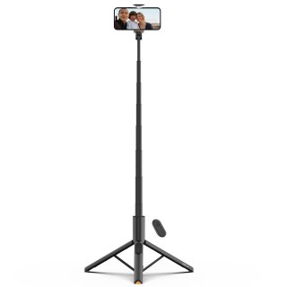 Selfie Stick kijek do zdjęć statyw tripod składany z pilotem Bluetooth 146 cm