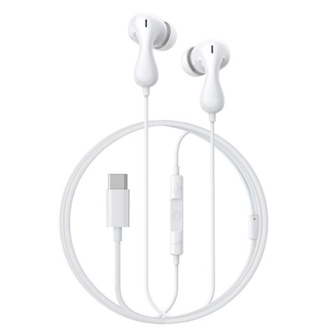 Słuchawki przewodowe douszne Encok CZ20 USB-C - białe