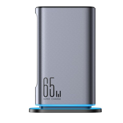 Stacja ładująca JR-TCM02 2x USB-A 4x USB-C GaN 65W wtyczka UK - szara