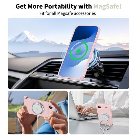 Etui case plecki na iPhone 17 Air MagSafe Silicone - różowe