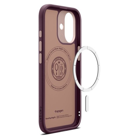 Etui case pokrowiec na iPhone 17 MagSafe Nano Pop Mag - bordowe