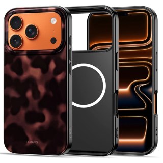 Etui case pokrowiec na iPhone 17 Pro Max MagSafe Lamano - czarno-czerwone
