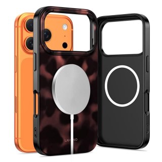 Etui case pokrowiec na iPhone 17 Pro Max MagSafe Lamano - czarno-czerwone