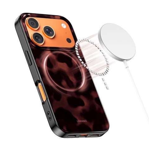 Etui case pokrowiec na iPhone 17 Pro Max MagSafe Lamano - czarno-czerwone