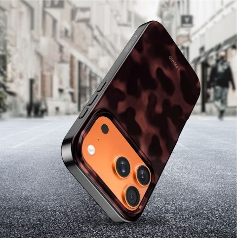 Etui case pokrowiec na iPhone 17 Pro Max MagSafe Lamano - czarno-czerwone