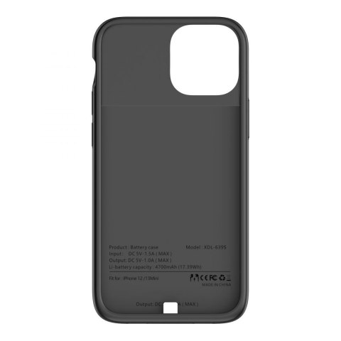 Etui na iPhone 12 mini / 13 mini z powerbankiem 4700mAh PowerCase - czarne