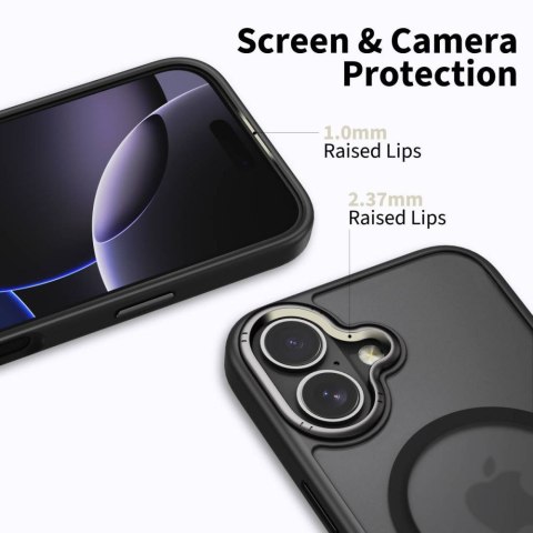 Etui ochronne case na iPhone 17 MagSafe MagEdge - czarny mat
