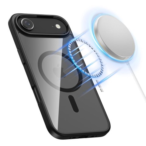 Etui pokrowiec case na iPhone 17 Air MagSafe MagMat - przezroczysto-czarne
