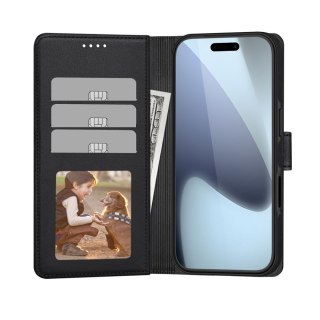 Etui pokrowiec z klapką miejscem na karty do iPhone 17 Pro Max MagSafe Wallet - czarny mat