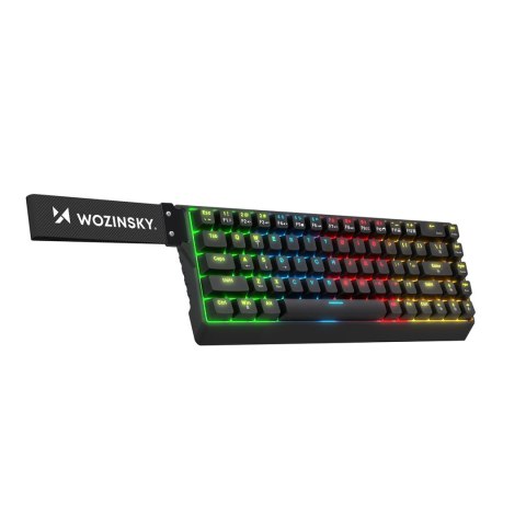 Klawiatura gamingowa mechaniczna podświetlana USB-A RGB - czarna