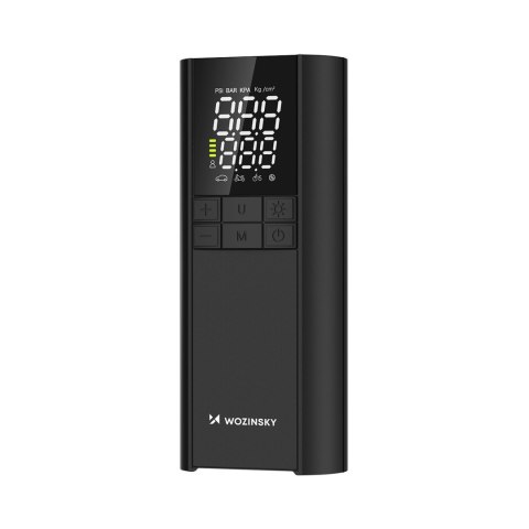 Kompresor pompka elektryczna powerbank latarka 150 PSI 8000mAh - czarny