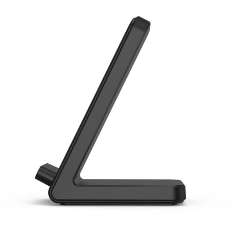 Ładowarka bezprzewodowa stojak do smartfona 15W - czarna
