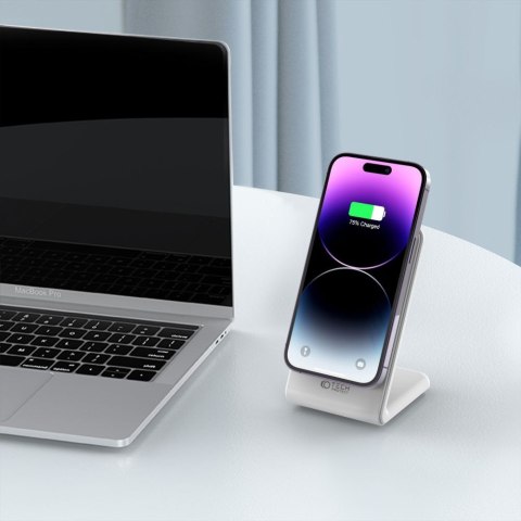 Ładowarka indukcyjna stojak do smartfona MagSafe 15W - biała