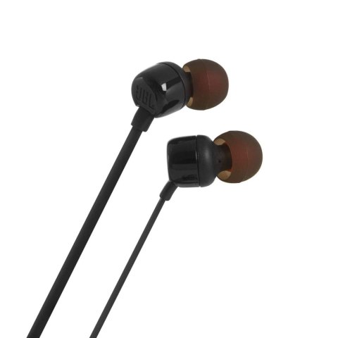 Słuchawki przewodowe douszne z pilotem JBL Tune 110 mini jack 3.5mm - czarne