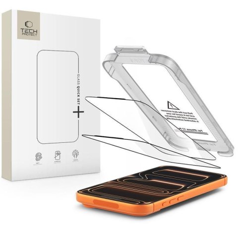 Szkło hartowane na iPhone 17 Pro Max z aplikatorem Quick Set+ czarne - 2 szt.