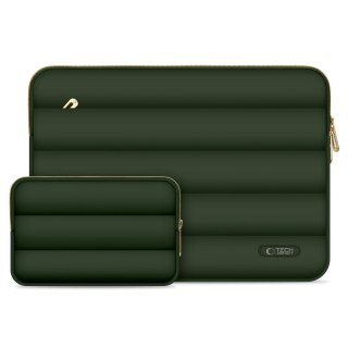 Torba pokrowiec Puffy na laptopa 13-14'' + etui na akcesoria - oliwkowy